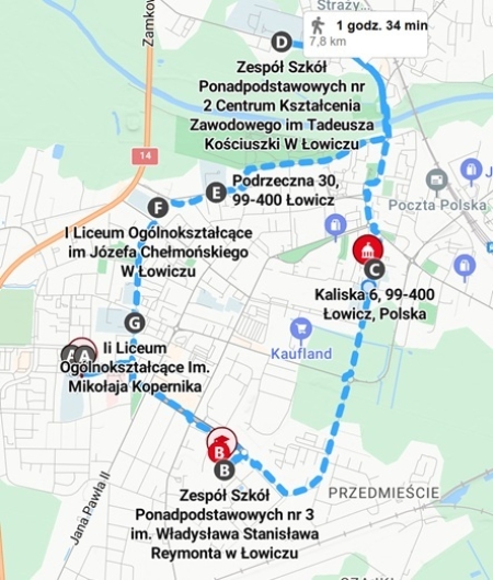 Rajd „Szlakiem Łowickich Szkół Średnich”