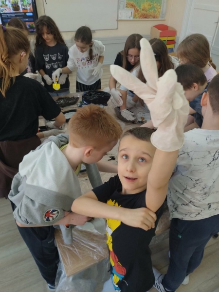 Wiosenny ogródek w klasie 3b