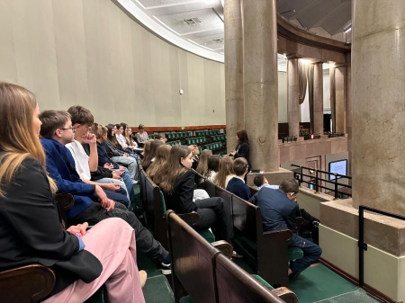 Szóstoklasiści z wizytą w Sejmie Rzeczpospolitej Polskiej